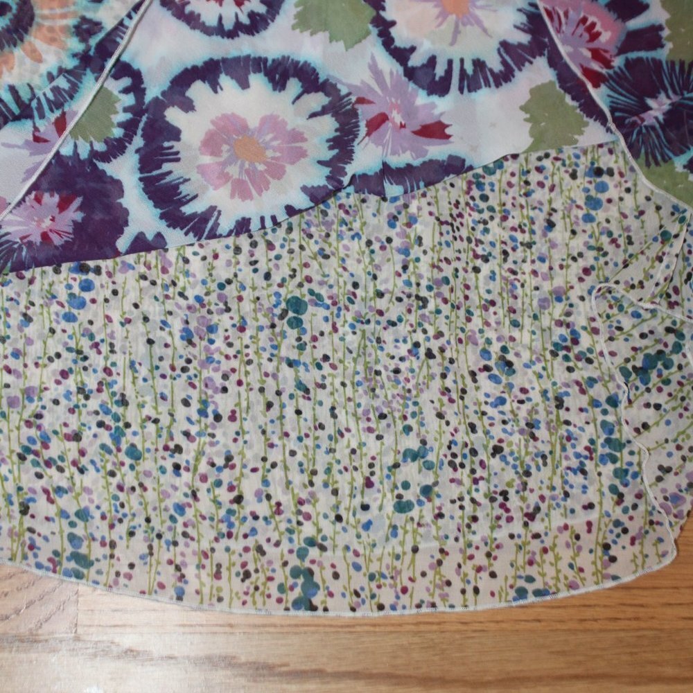 American Rag Abstract Floral Racer Back Tank Layered Top - Picture 13 of 15